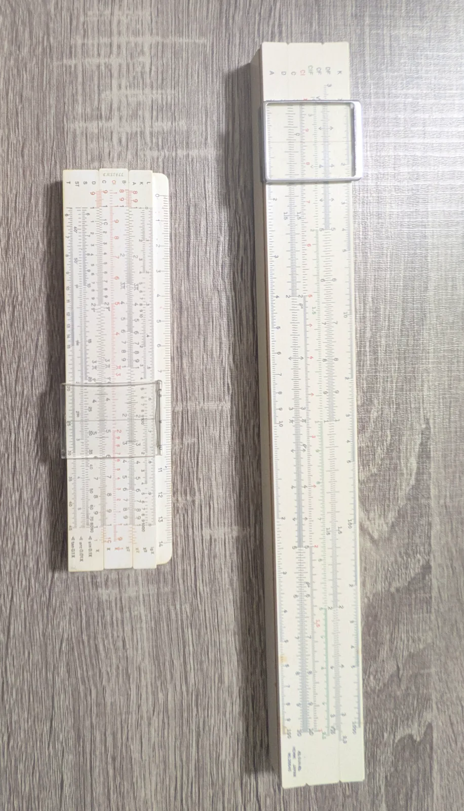 Faber-Castell 67/87 RとHEMMIの計算尺のサイズ比較