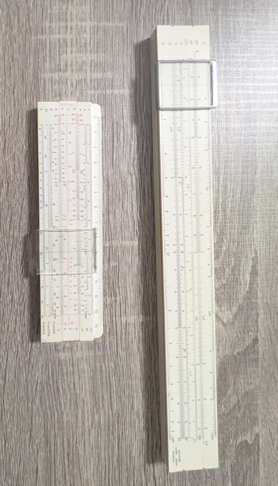 Faber-Castell 67/87 RとHEMMIの計算尺のサイズ比較